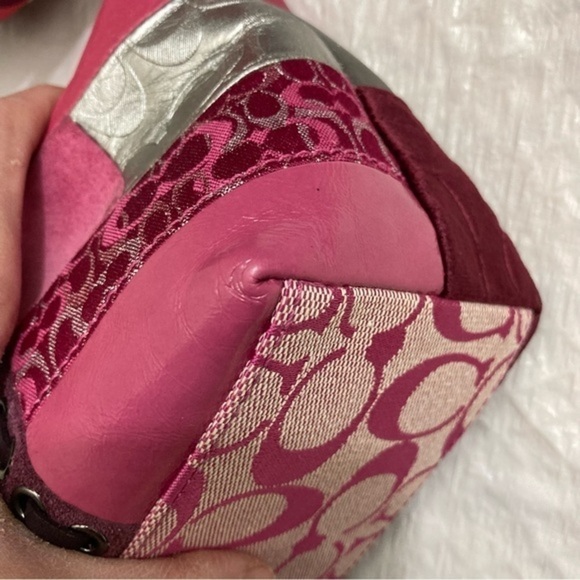 Coach f41493 silver pink patchwork mini bag tag included - Picture 12 of 12